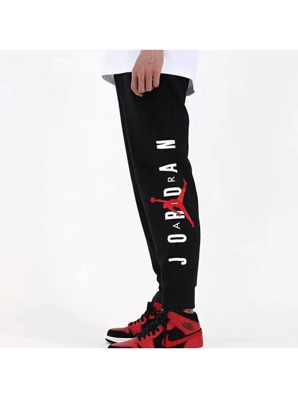 Спортивные штаны Air Jordan Alphabet Printing Athleisure Casual Sports Long Pants Black — изображение 4 из 4, черный
