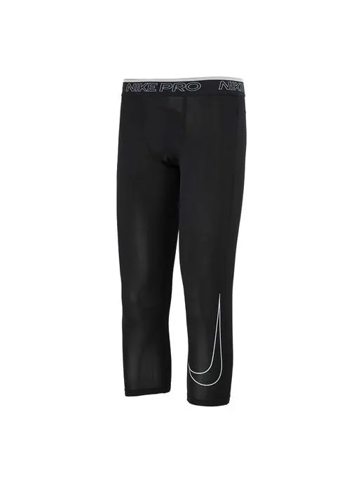 Брюки men's pro dri-fit training tight gym pants/trousers/joggers black Nike — изображение 1 из 4, черный