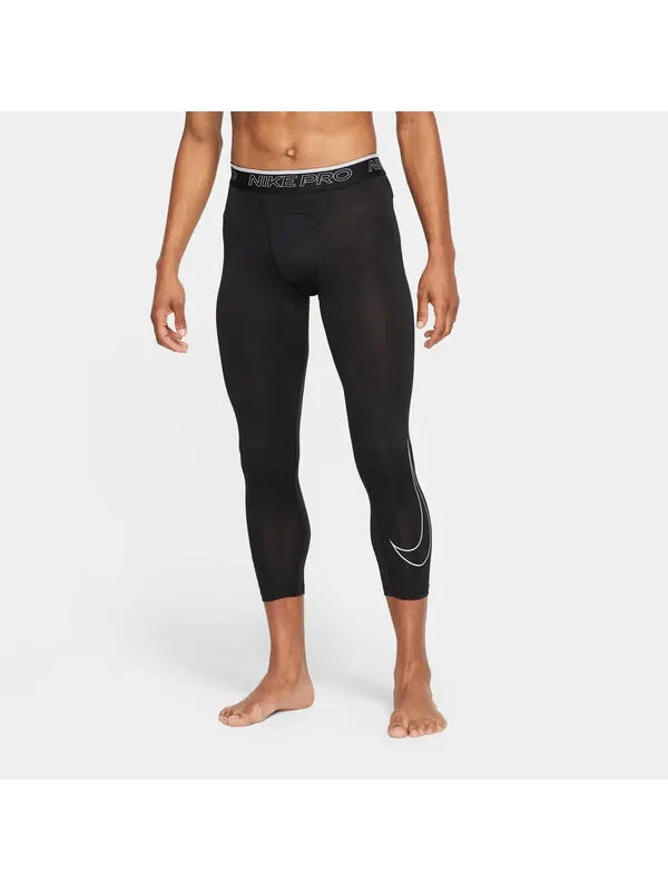 Брюки men's pro dri-fit training tight gym pants/trousers/joggers black Nike — изображение 4 из 4, черный