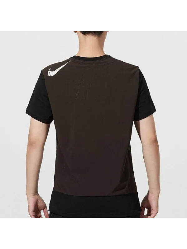 Футболка Nike Dri-FIT Running Training Quick Dry Breathable Round Neck Short Sleeve Black — изображение 4 из 4, мульти