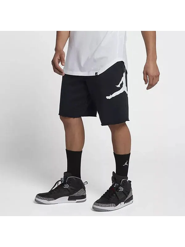 Шорты jumpman логотип печать трикотажные свободные шорты Air Jordan — изображение 3 из 4, черный