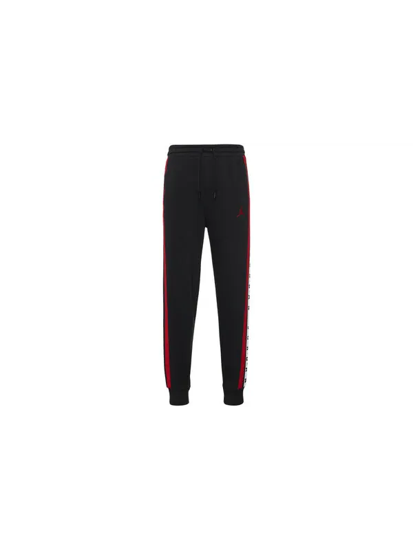 Спортивные штаны Air Jordan Logo Splicing Fleece Lined Stay Warm Bundle Feet Sweatpants Winter — изображение 2 из 4, черный