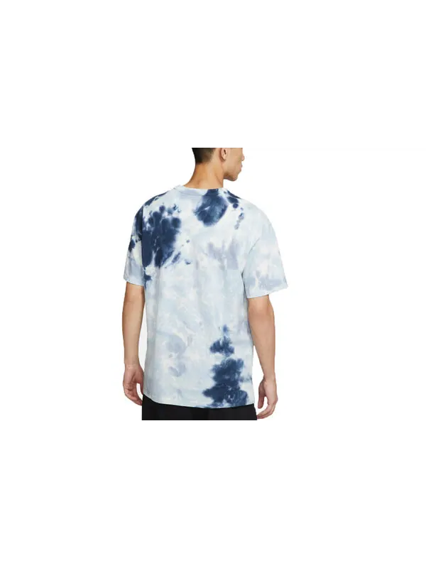 Футболка sportswear tie dye printing loose sports short sleeve blue Nike — изображение 2 из 3, синий