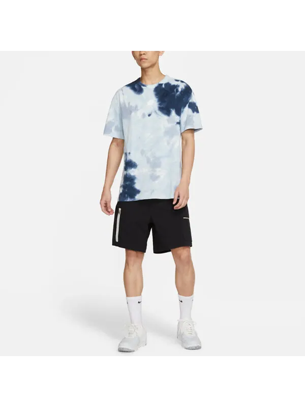 Футболка sportswear tie dye printing loose sports short sleeve blue Nike — изображение 3 из 3, синий