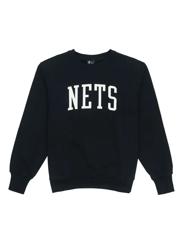 Толстовка Nike MENS Letter Print Brooklyn Nets Crew-neck Black — изображение 1 из 2, черный
