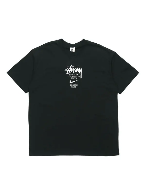 Футболка x stussy crossover round neck pullover t shirt asia sizing Nike — изображение 1 из 4, черный