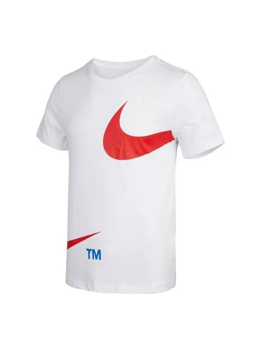 Футболка sportswear large logo printing round neck short sleeve white Nike — изображение 1 из 4, белый
