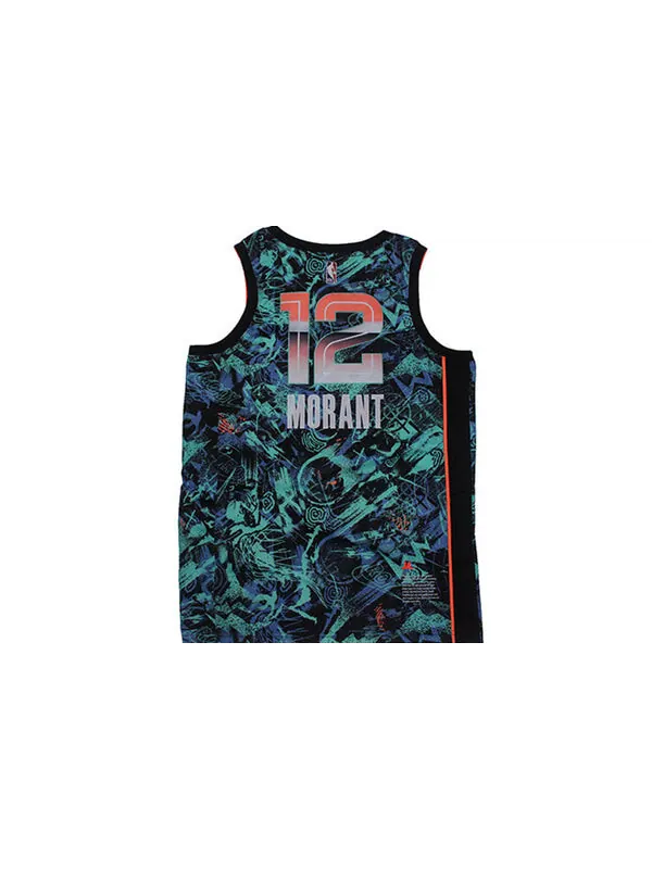 Майка Nike NBA Retro Basketball Jersey/Vest Gray Memphis Grizzlies Morant No. 12 Green — изображение 2 из 2, зеленый