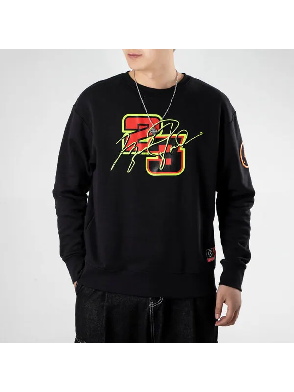 Толстовка Air Jordan Basketball Print Digital Crewneck Pullover Fleece Sweatshirt For Men Black — изображение 3 из 4, черный