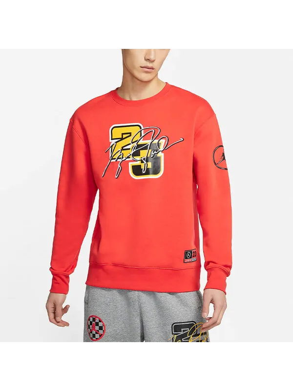 Толстовка Air Jordan MENS Sport DNA Casual Crew-neck Sports Red — изображение 4 из 4, красный