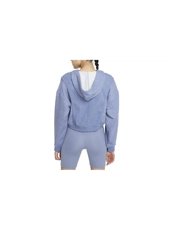 Толстовка с капюшоном dri fit укороченная тренировочная толстовка Nike — изображение 2 из 2, синий