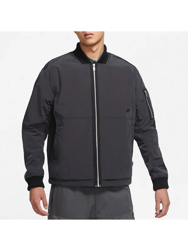 Куртка Nike Solid Color Training Loose Casual Jacket Black — изображение 2 из 4, черный
