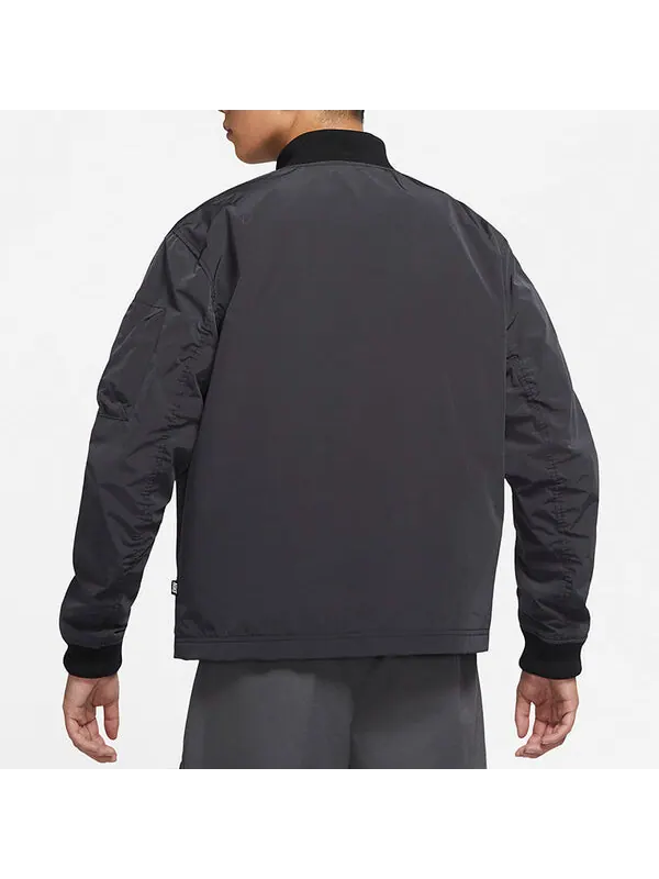Куртка Nike Solid Color Training Loose Casual Jacket Black — изображение 3 из 4, черный