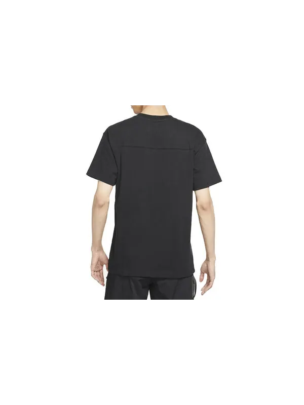 Футболка men's sports round neck breathable casual short sleeve black t-shirt Nike — изображение 2 из 3, черный