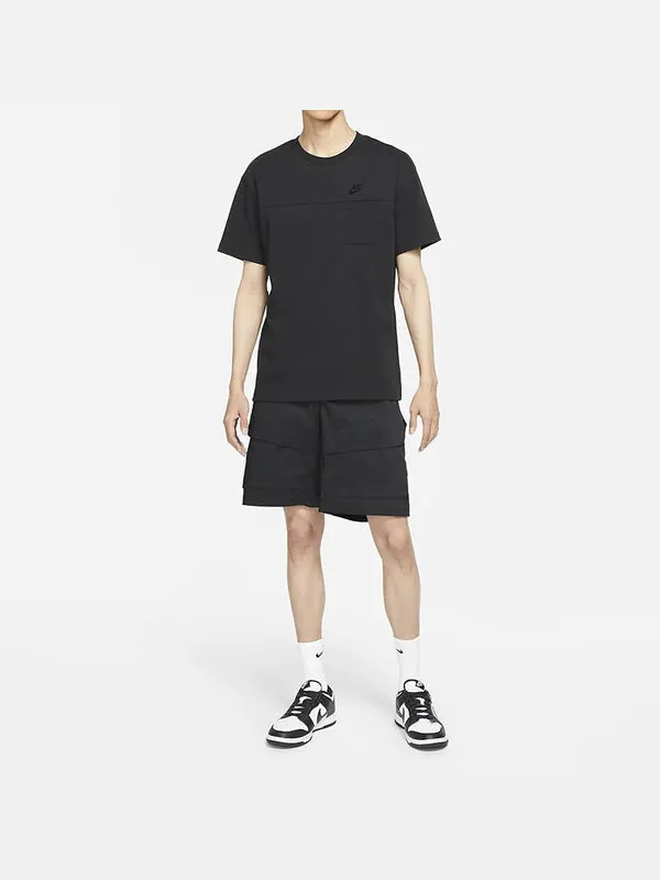 Футболка men's sports round neck breathable casual short sleeve black t-shirt Nike — изображение 3 из 3, черный