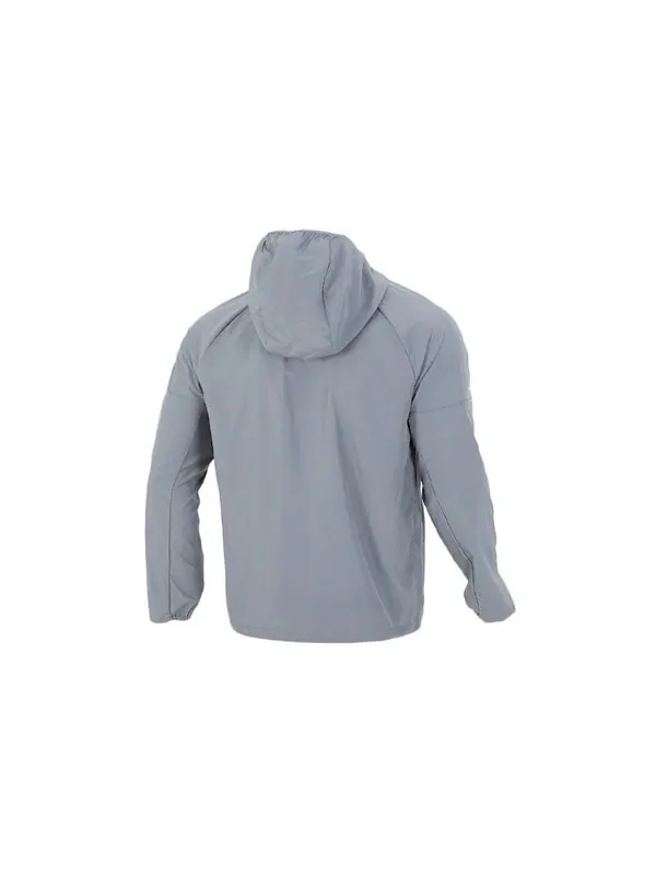 Куртка Men's Nike As Nk Rpl Miler Jkt Reflective Logo Printing Woven Sports Hooded Jacket Gray — изображение 2 из 4, серый