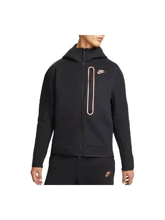 Толстовка Men's Nike Full-Length Zipper Cardigan Reflective Sports Jacket Black — изображение 1 из 3, черный