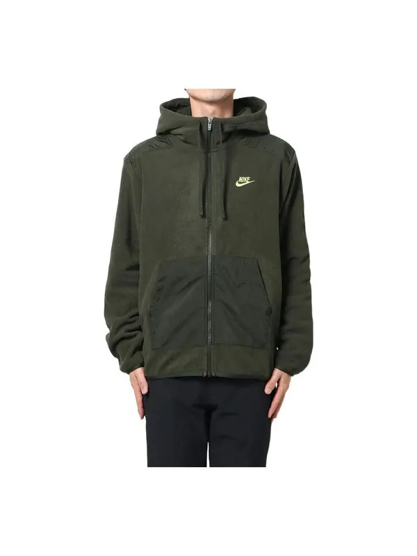 Куртка Men's Nike Sportswear Style Essentials+ Logo Embroidered Suede Hooded Solid Color Jacket — изображение 1 из 4, мульти
