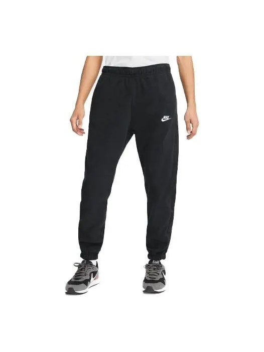 Брюки men's solid color lacing loose sports pants/trousers/joggers black Nike — изображение 1 из 3, черный