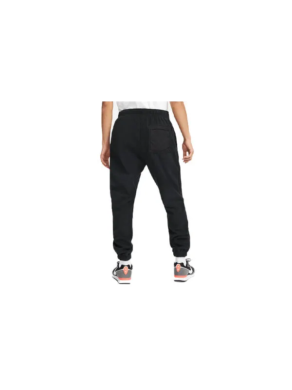 Брюки men's solid color lacing loose sports pants/trousers/joggers black Nike — изображение 2 из 3, черный