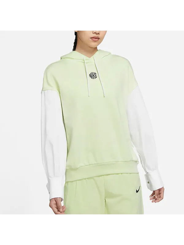 Свитер sportswear icon clash embroidery logo hoodie green/yellow Nike — изображение 3 из 4, зеленый, желтый
