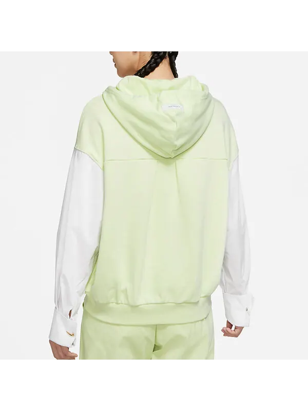 Свитер sportswear icon clash embroidery logo hoodie green/yellow Nike — изображение 4 из 4, зеленый, желтый