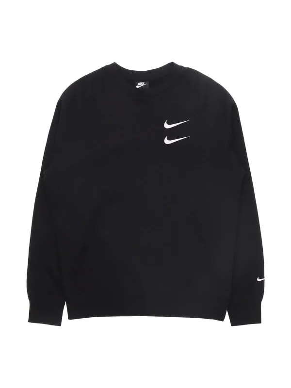 Толстовка Nike Embroidered Fleece Lined Stay Warm Round Neck Pullover Black — изображение 1 из 4, черный
