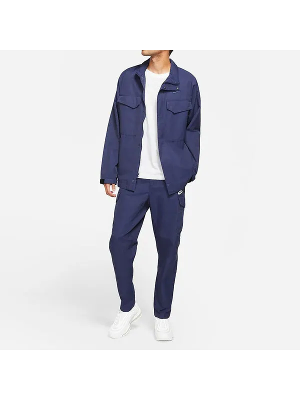 Брюки men's sportswear utility casual sports woven unlined long pants/trousers navy blue Nike — изображение 3 из 3, мульти
