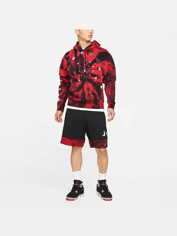 Толстовка Air Jordan Legacy AJ6 Printing Fleece Pullover Gym Red — изображение 3 из 4, черный/красный