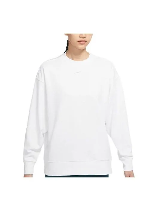 Свитер dri-fit training sports quick dry round neck pullover hoodie white Nike — изображение 1 из 3, белый