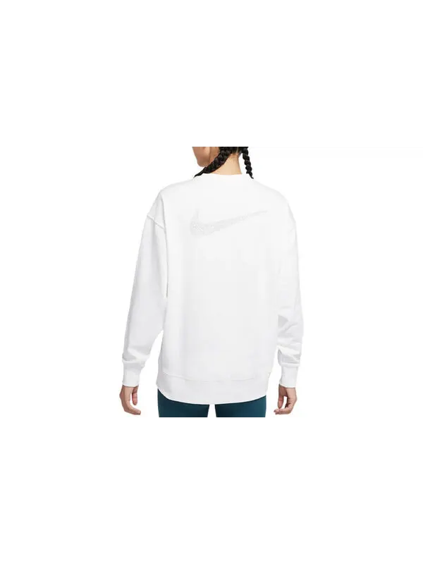 Свитер dri-fit training sports quick dry round neck pullover hoodie white Nike — изображение 2 из 3, белый