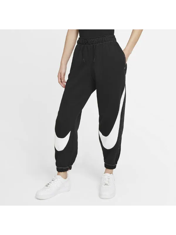 Спортивные штаны (WMNS) Nike Large Logo Bundle Feet Sports Pants/Trousers/Joggers Black — изображение 4 из 4, черный