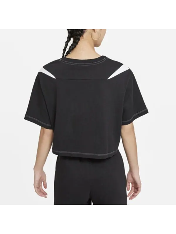 Футболка (WMNS) Nike AS W Nike Sportswear SWSH GX MOD CROP SS T Black — изображение 4 из 4, черный