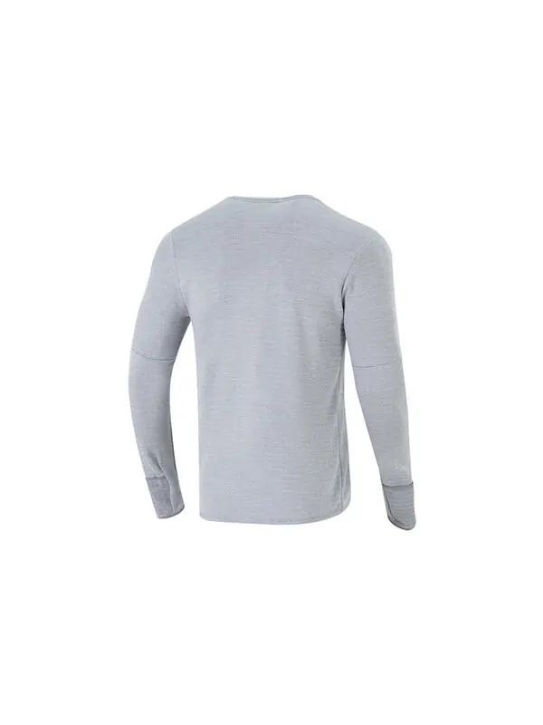 Футболка men's nk tf turf rpl elmnt crew solid color training sports round neck long sleeves gray t-shirt Nike, серый