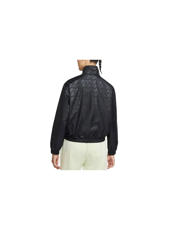 Куртка sportswear full print logo loose sports woven jacket black Nike — изображение 2 из 3, черный