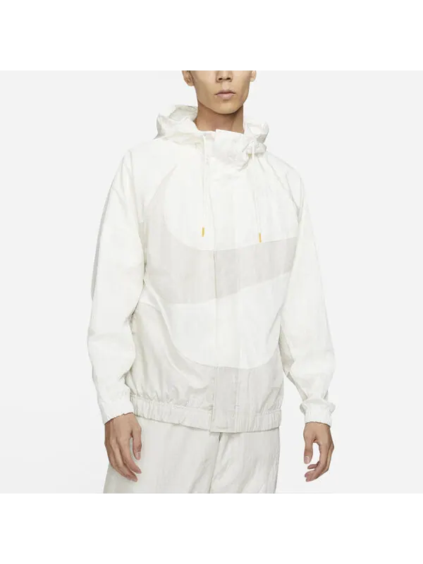 Куртка Nike Sportswear Swoosh Large Logo hooded Woven Jacket White — изображение 3 из 4, мульти
