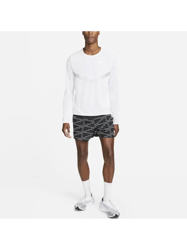 Футболка men's sports fitness training running casual long sleeves white t-shirt Nike — изображение 3 из 3, белый