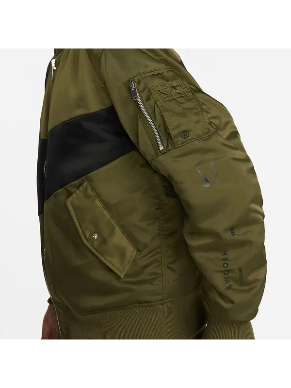 Куртка-бомбер двусторонняя Nike Swoosh Therma-Fit — изображение 1 из 3, зеленый
