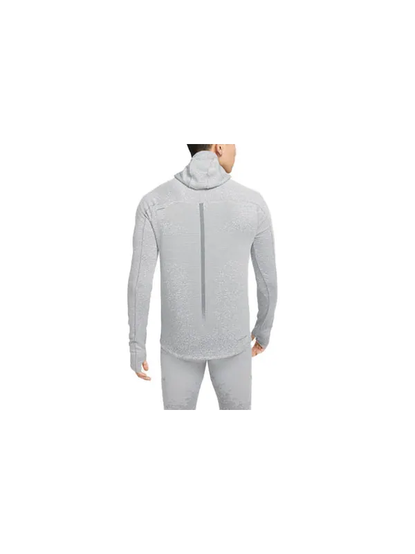 Футболка men's therma-fit adv division logo printing solid color hooded long sleeves smoke grey t-shirt Nike, серый