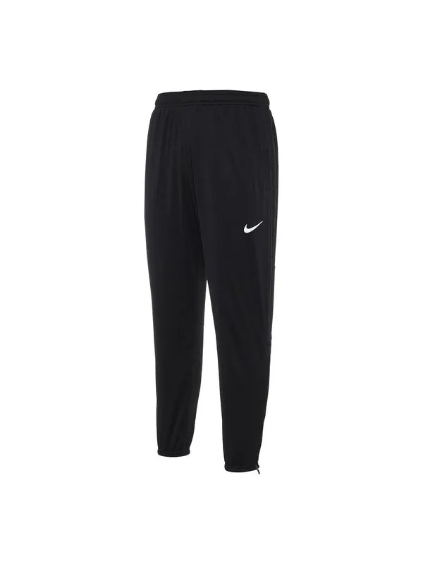 Брюки men's logo solid color elastic waistband drawstring sports pants/trousers/joggers autumn black Nike, черный