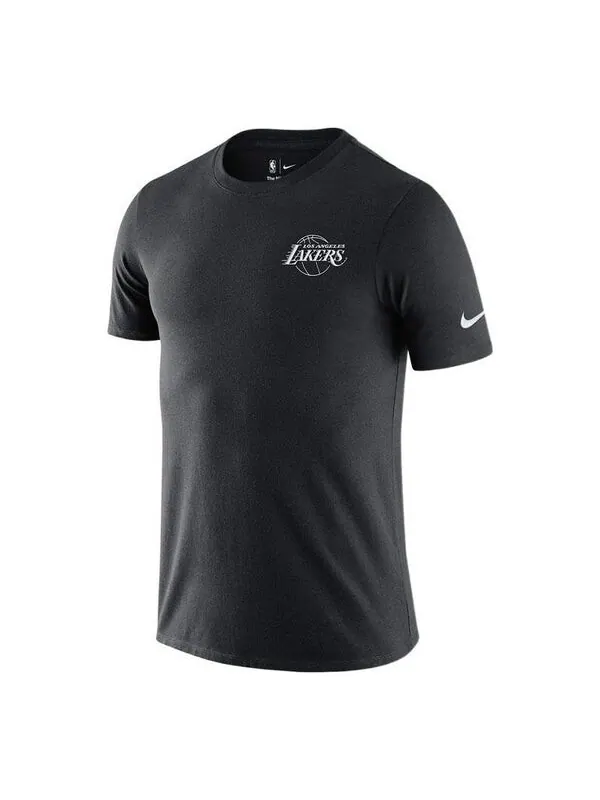 Футболка Men's Nike Embroidered Logo Knit Round Neck Short Sleeve Lakers Black T-Shirt — изображение 1 из 2, мульти