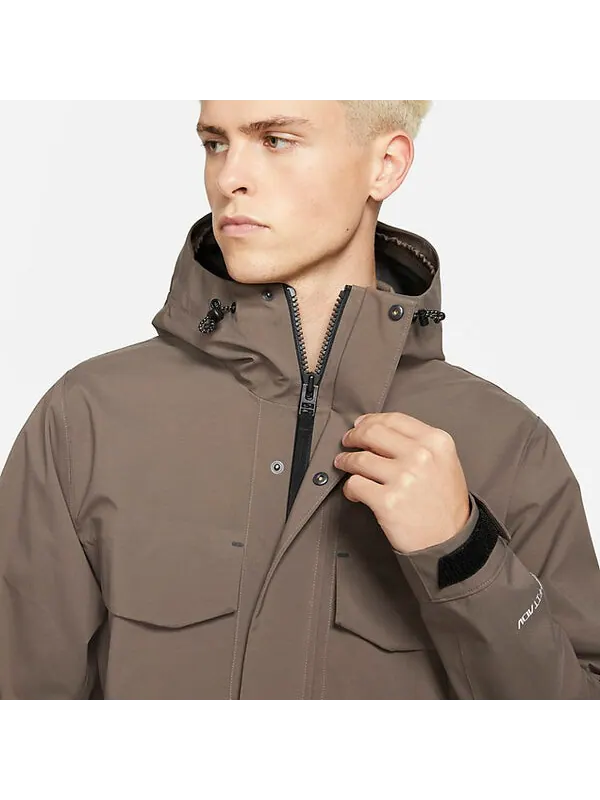 Куртка Nike Sportswear Storm-Fit ADV M65 Shell Jacket 'Ironstone' — изображение 3 из 4, черный