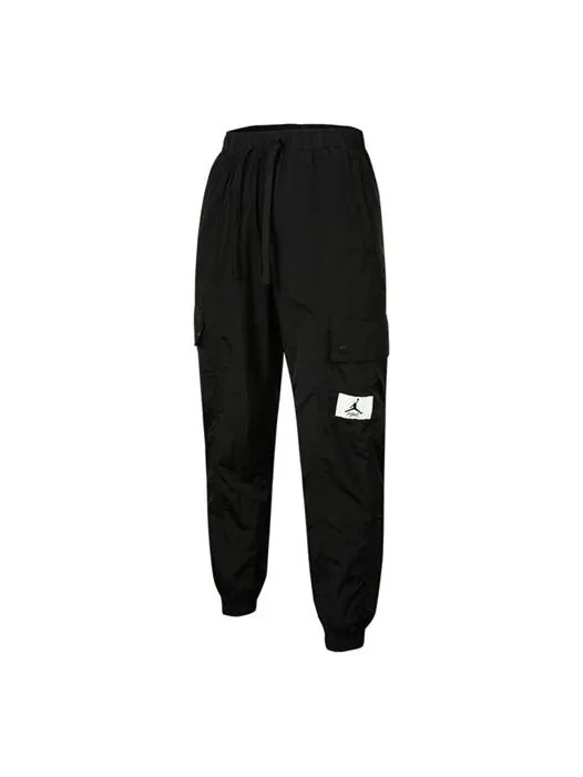 Спортивные штаны (WMNS) Air Jordan Essentials Pocket Woven Label Logo Drawstring Bundle Feet Sports — изображение 1 из 4