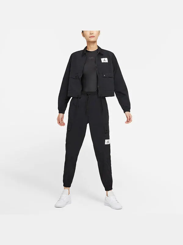 Спортивные штаны (WMNS) Air Jordan Essentials Pocket Woven Label Logo Drawstring Bundle Feet Sports — изображение 3 из 4