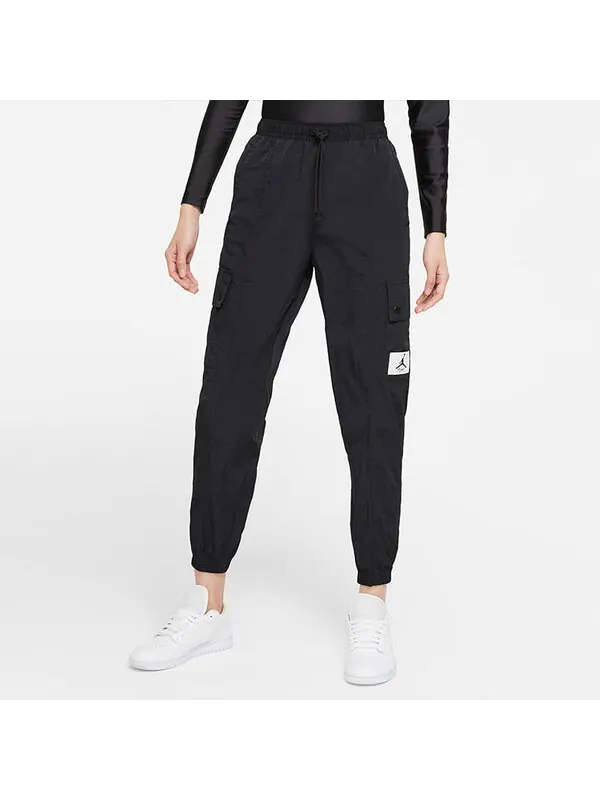 Спортивные штаны (WMNS) Air Jordan Essentials Pocket Woven Label Logo Drawstring Bundle Feet Sports — изображение 4 из 4