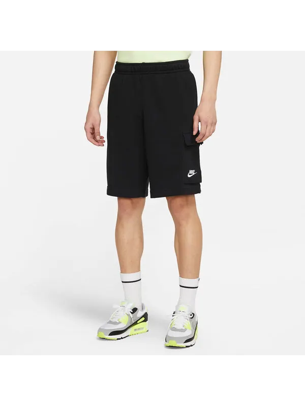 Шорты embroidered logo big pocket cargo sports shorts black Nike — изображение 3 из 4, черный