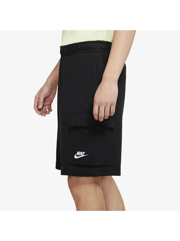 Шорты embroidered logo big pocket cargo sports shorts black Nike — изображение 4 из 4, черный