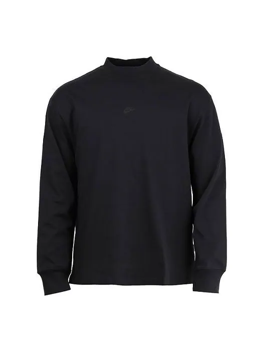 Футболка Nike Logo Pattern Loose Round Neck Long Sleeves Couple Style Black — изображение 1 из 5, черный