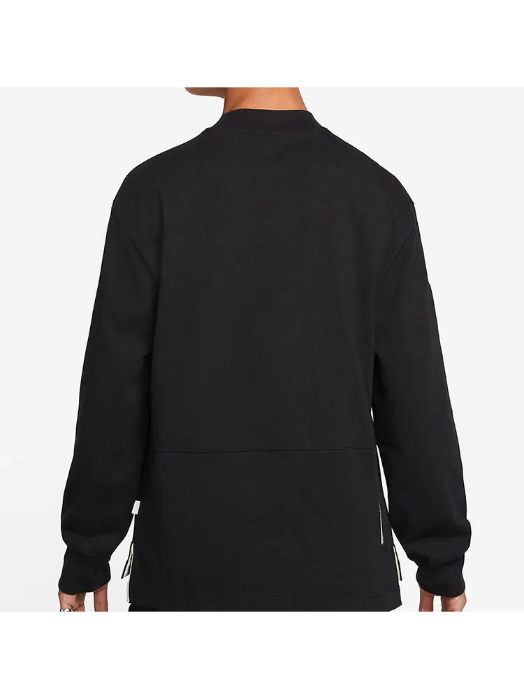 Футболка Nike Logo Pattern Loose Round Neck Long Sleeves Couple Style Black — изображение 5 из 5, черный