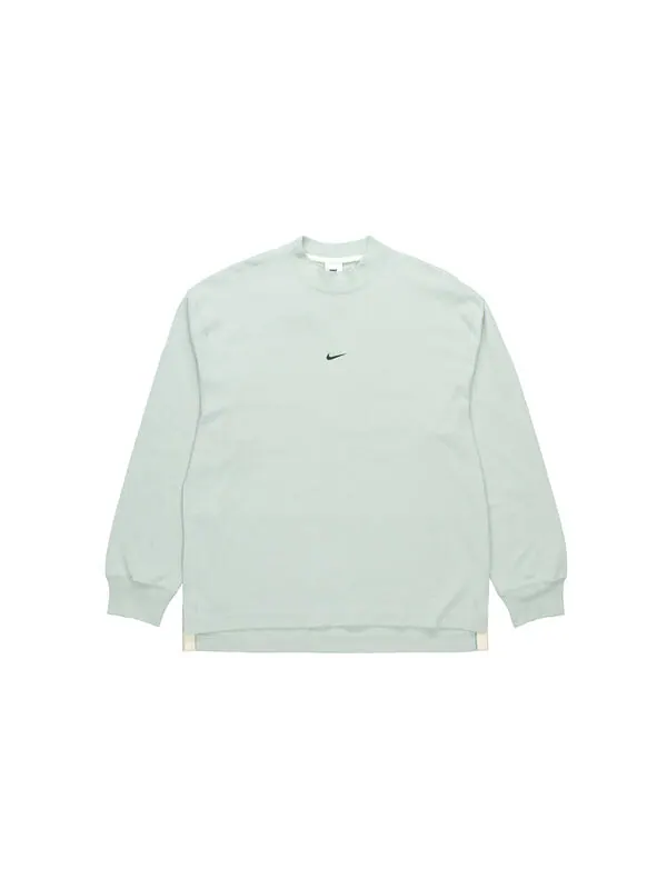 Футболка men's sportswear style essentials stand collar cotton pullover long sleeves blue t-shirt Nike — изображение 2 из 3